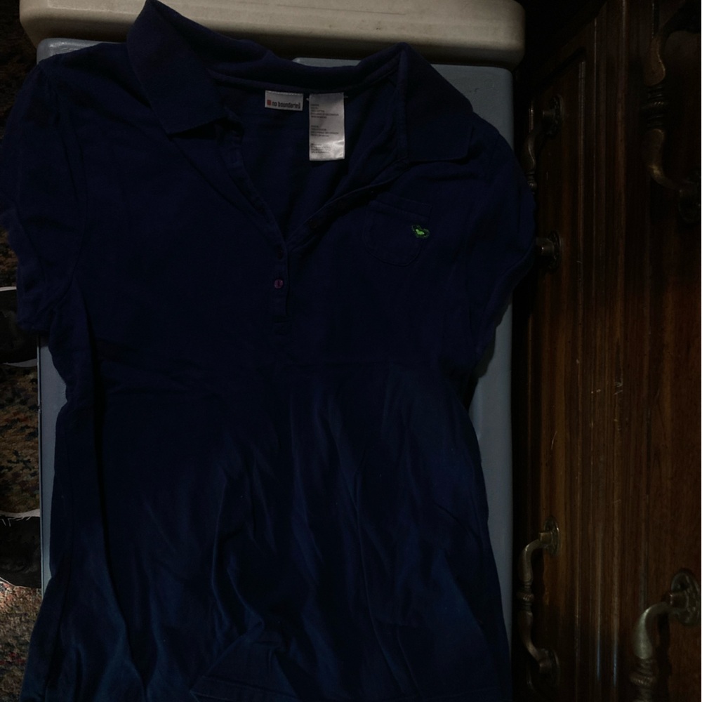 No Boundaries Dark Blue Cotton Shirt
